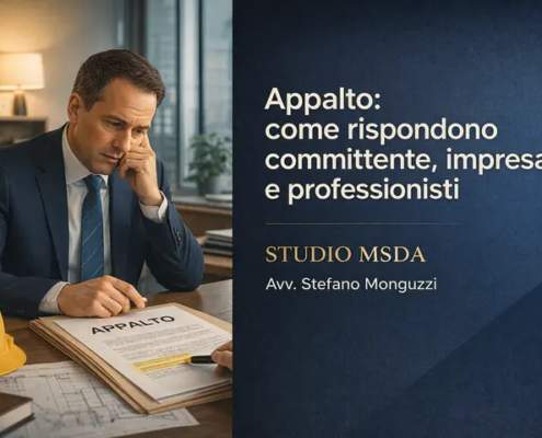 Contratto di appalto amministratore immobiliare responsabilità di committente, impresa e professionisti.