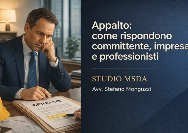 Contratto di appalto amministratore immobiliare responsabilità di committente, impresa e professionisti.